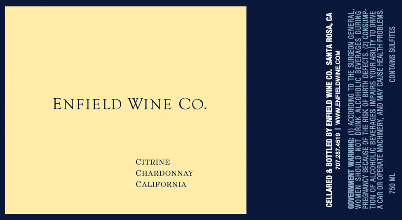 Enfield Wine Co. Citrine Chardonnay label