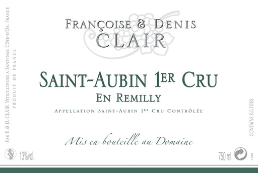 Francoise & Denis Saint-Aubin 1er Cru En Remilly label