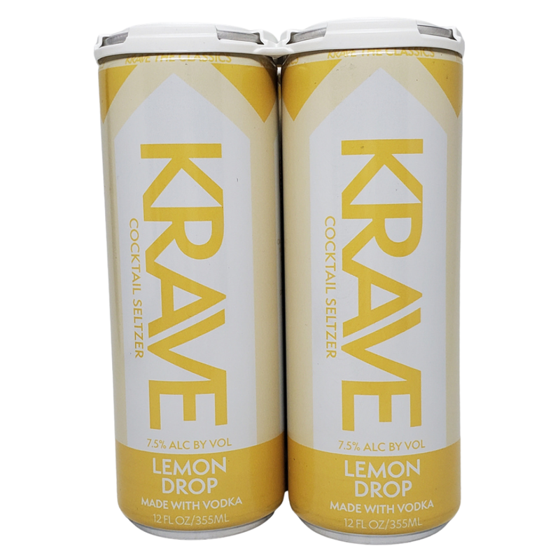 Krave Lemon Drop Cocktail Seltzer 4pk 12oz cans