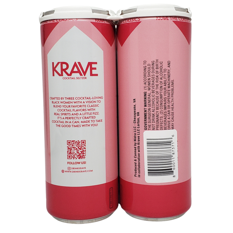 Krave Tequila Paloma Cocktail Seltzer 4pk 12oz cans