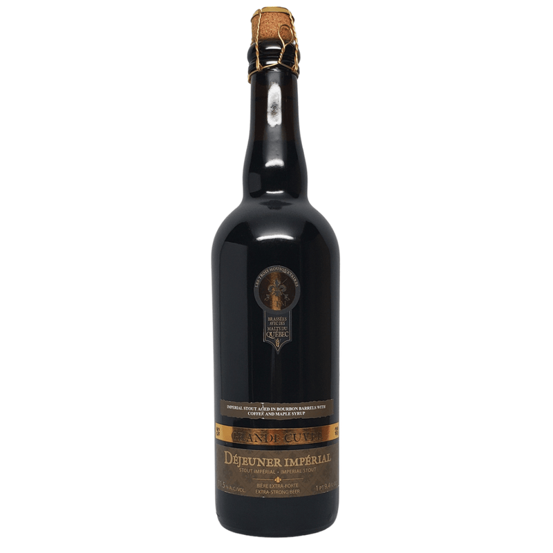 Les Trois Mousquetaires Microbrasseurs Dejeuner Imperial Grand Cuvee Imperial Stout aged in bourbon barrels 750ml