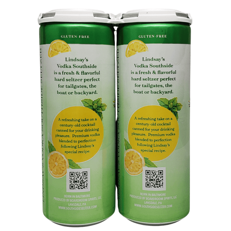 Lindsay's Southside Lemon & Mint Vodka Seltzer 4pk
