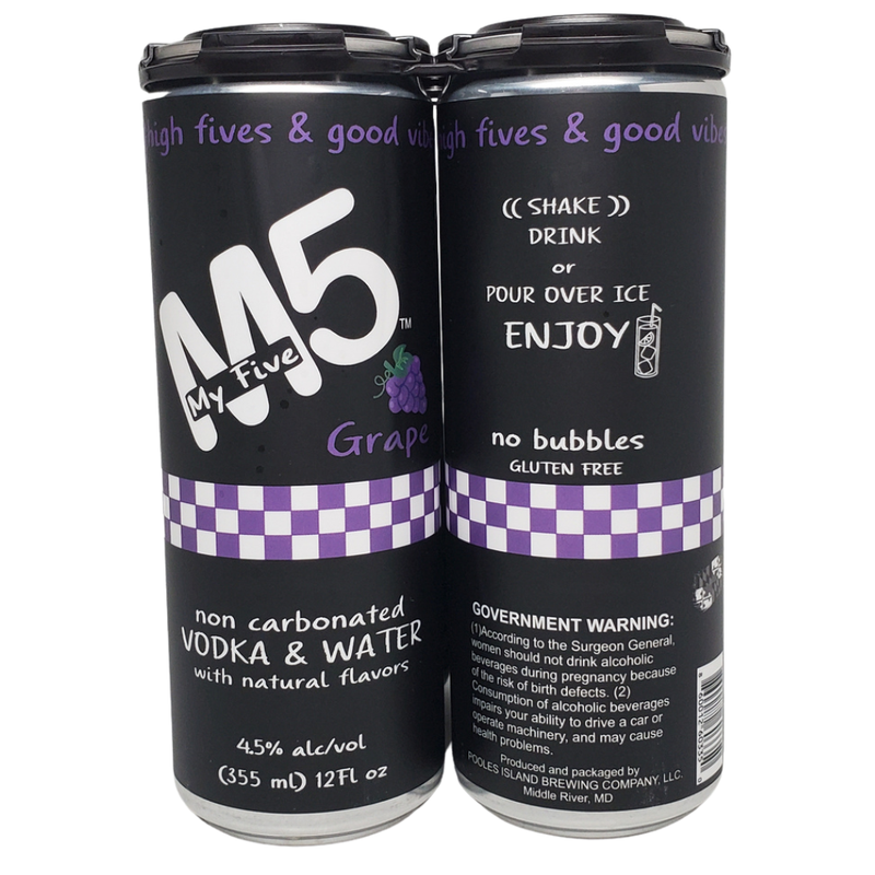 MY5 Grape vodka non carbonated cocktail 4pk 12oz cans
