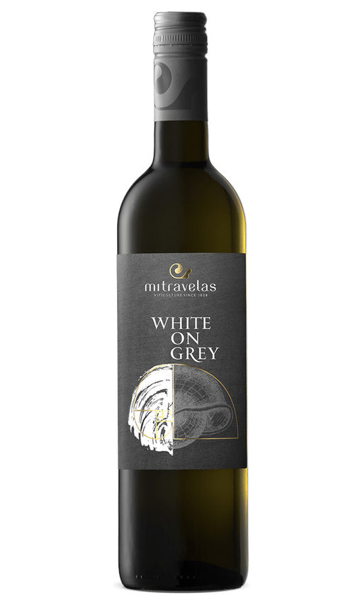 Mitravelas Moschofilero White on Grey bottle