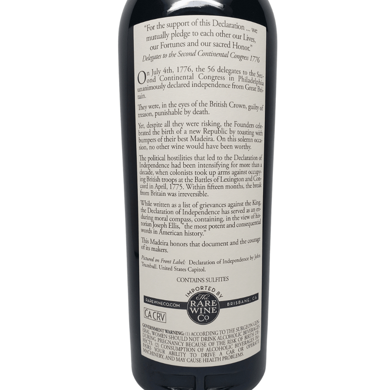 NV Rare Wine Co. (Vinhos Barbeito) - Madeira Declaration of Independence Special Reserve 750ml