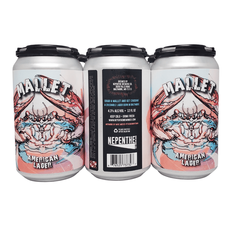 Nepenthe Brewing Mallet American Light Lager 6pk 12oz cans
