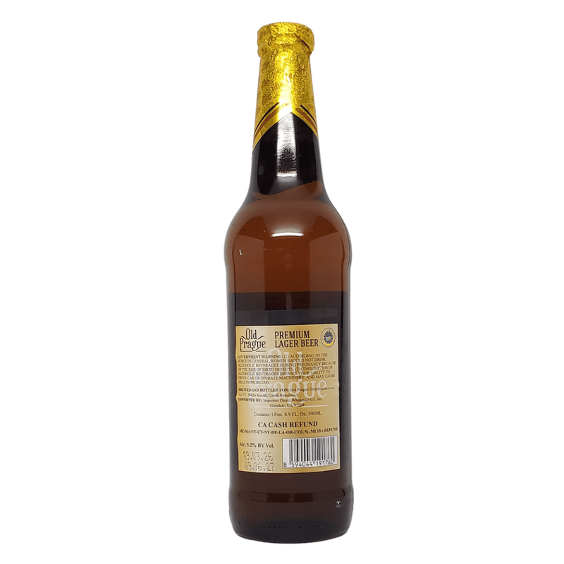 Old Prague Svetly Lezak Premium Lager 5.2% abv 500ml bottle