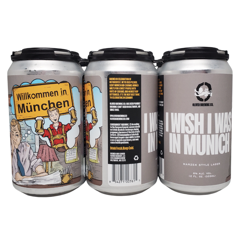 Oliver Brewing I wish I was in Munich Marzen Lager 6pk 12oz cans