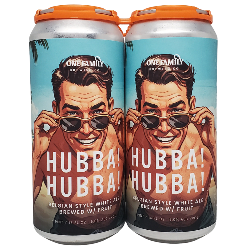 One Family Brewing Hubba! Hubba! Belgian Style Fruited White Ale 4pk 16oz cans