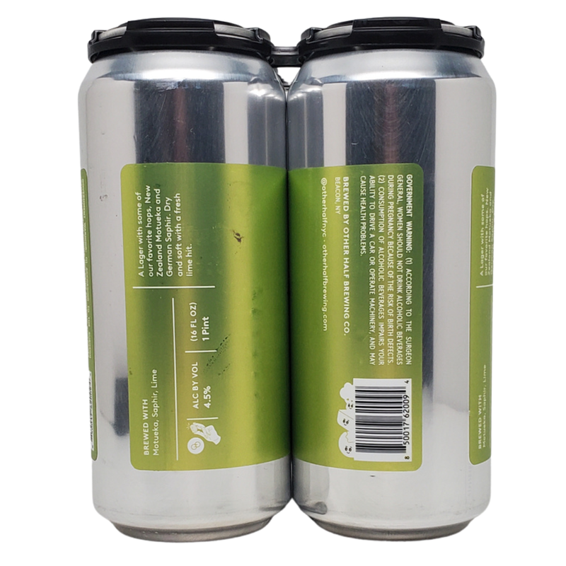 Other Half Brewing Snaps Lime Lager 4pk 16oz cans