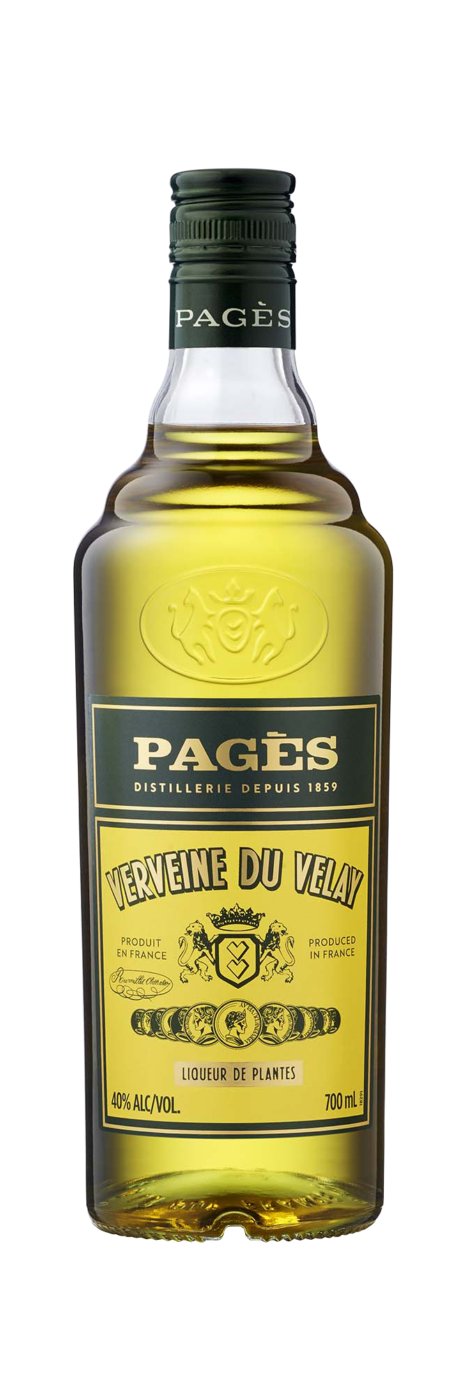 Pages Verveine du Velay Jaune (Yellow) liqueur 700ml