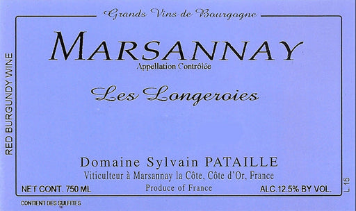 Sylvain Pataille Marsannay Les Longeroies label