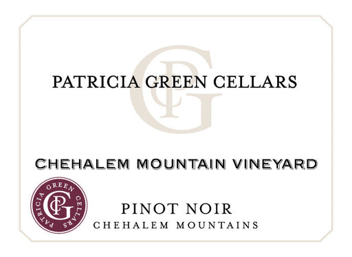 Patricia Green Cellars Chehalem Mountain Vineyard Pinot Noir label