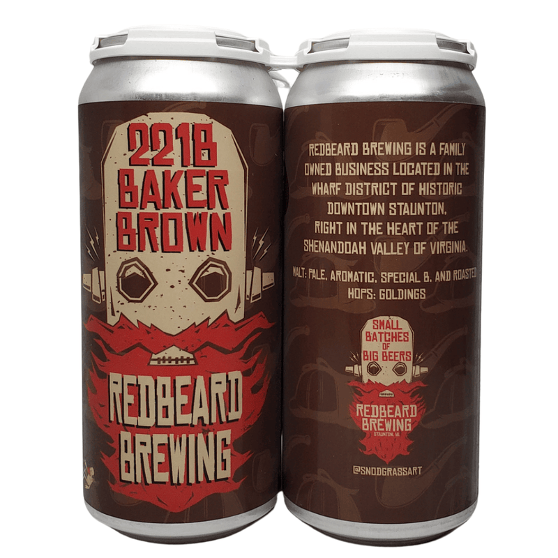 Redbeard Brewing 221B Baker Brown Ale 4pk