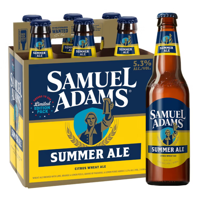 Samuel Adams Summer Ale Citrus Wheat Ale 6pk 12oz bottles