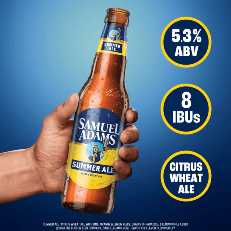 Samuel Adams Summer Ale Citrus Wheat Ale 6pk 12oz bottles