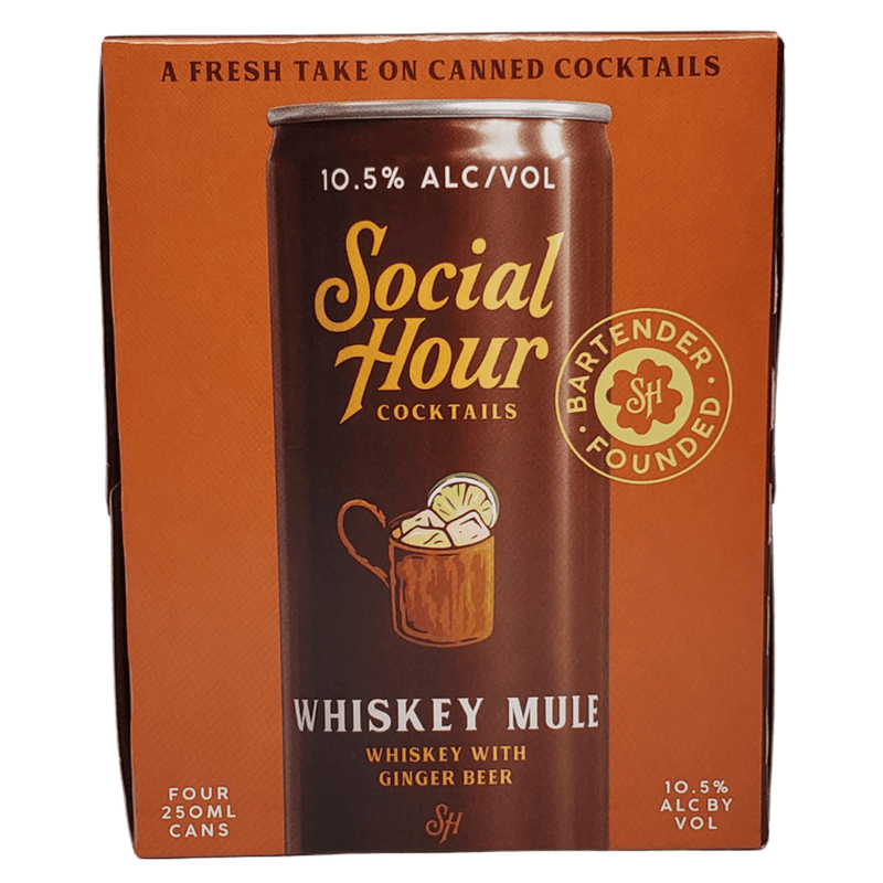 Social Hour Cocktails Whiskey Mule 4pk cans