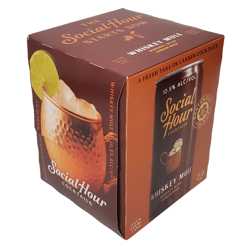 Social Hour Cocktails Whiskey Mule 4pk cans