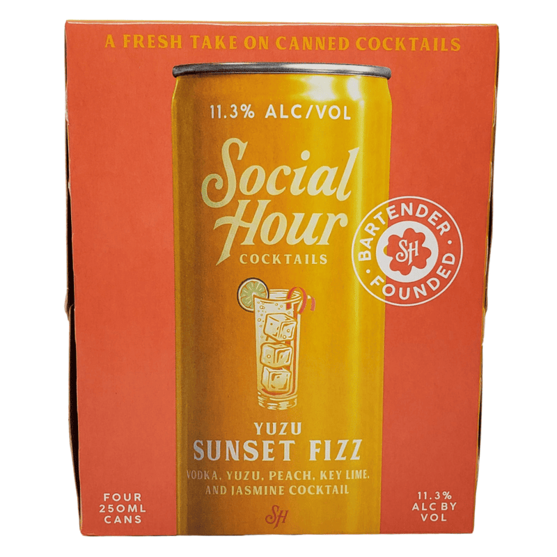 Social Hour Cocktails Yuzu Sunset Fizz 4pk cans
