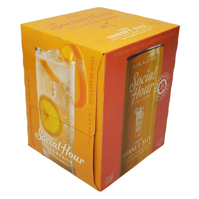 Social Hour Cocktails Yuzu Sunset Fizz 4pk cans