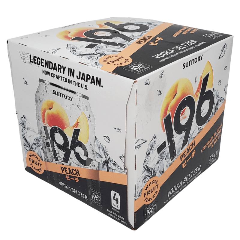 Suntory Minus -196 Peach Vodka Seltzer 4pk 12oz cans