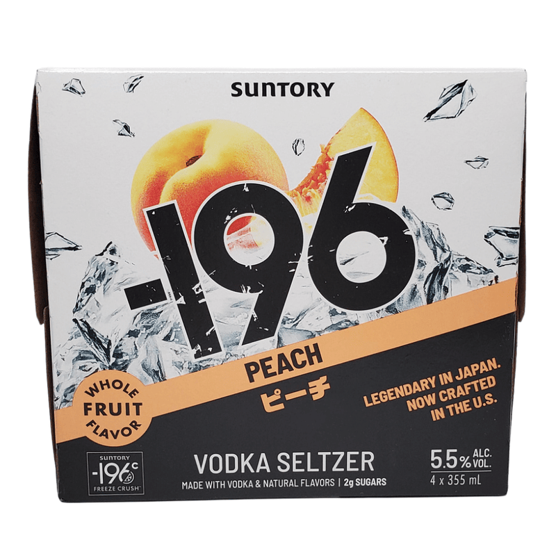 Suntory Minus -196 Peach Vodka Seltzer 4pk 12oz cans