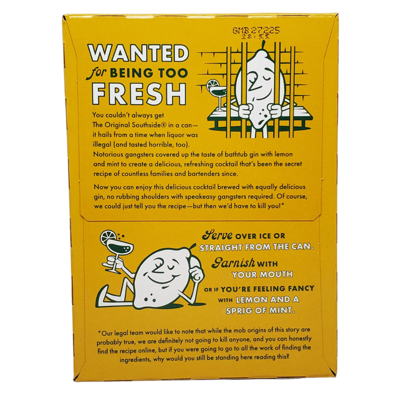 The Original South Gin Cocktail w/ Lemon and Mint 4pk 12oz cans