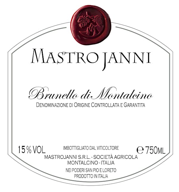 Mastrojianni Brunello di Montalcino label