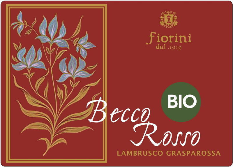 Fiorini Becco Rosso Lambrusco Grasparossa bottle