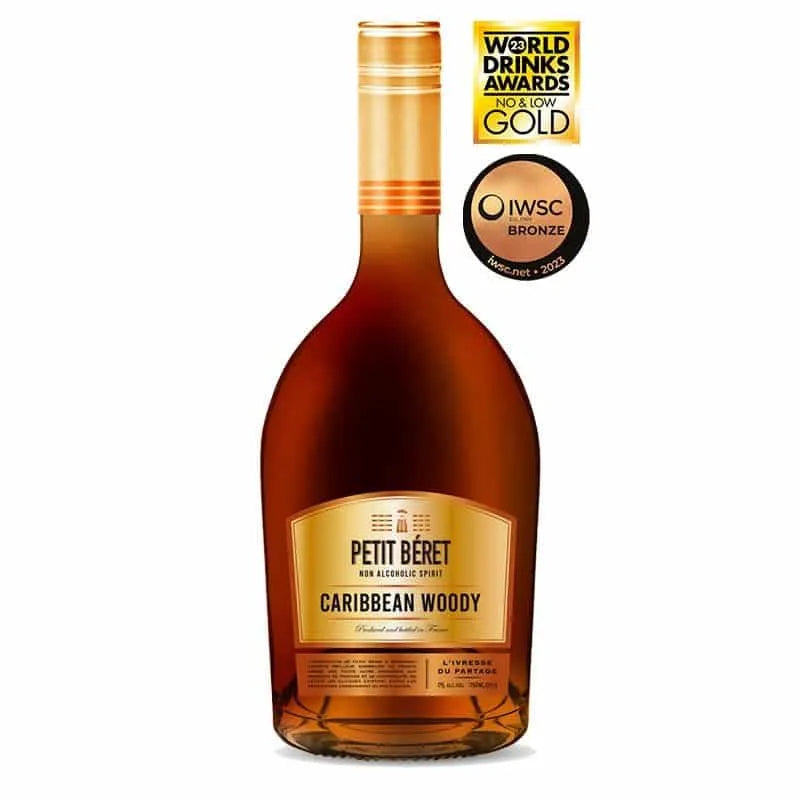 Petit Beret Caribbean Woody Non-Alcoholic Rum like 750ml glass bottle