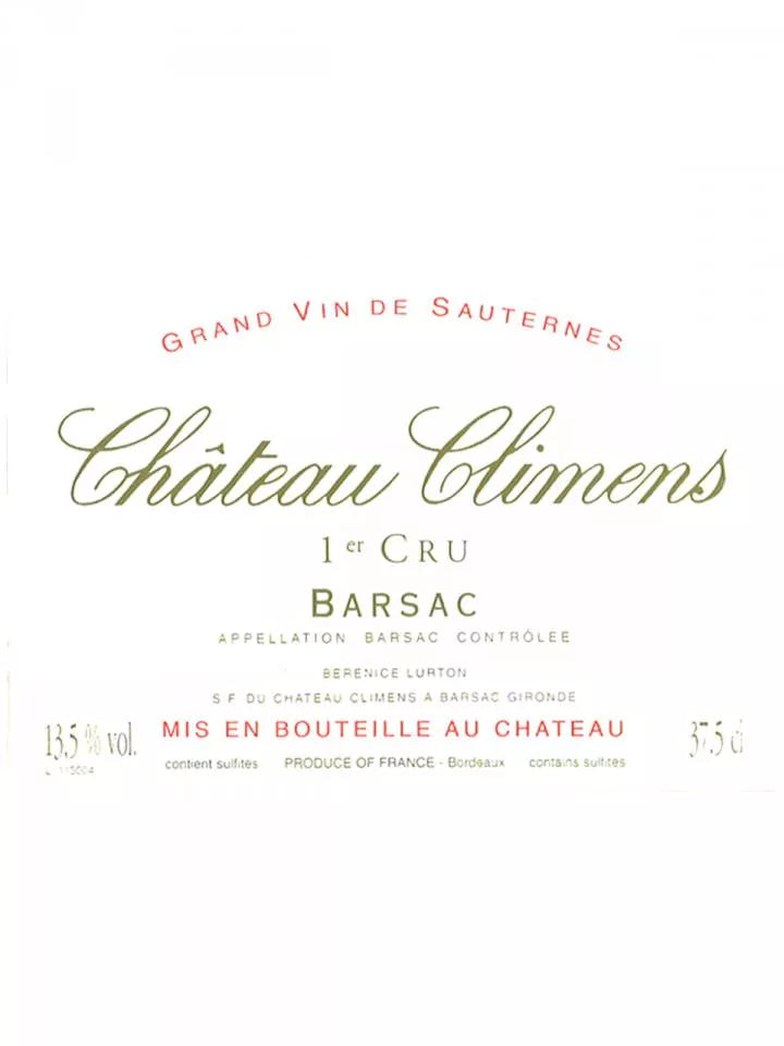 2001 Chateau Climens - Sauternes HALF BOTTLE (375ml)