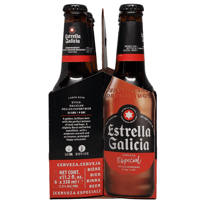 Estrella Galicia Cervesa Especial 6pk bottle