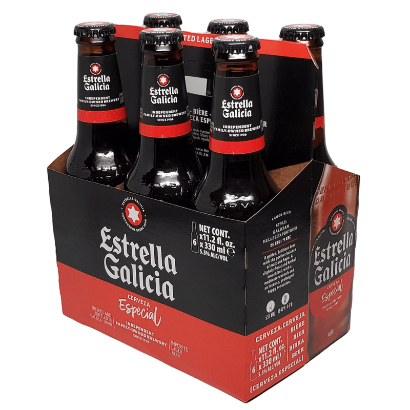 Estrella Galicia Cervesa Especial 6pk bottle