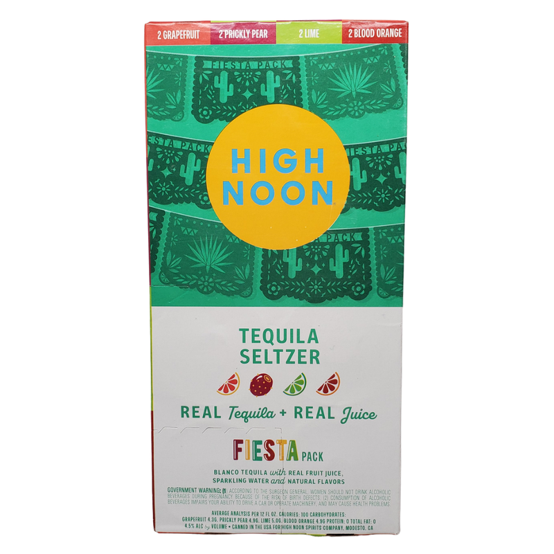 High Noon Spirits Tequila Seltzer Fiesta 8pk