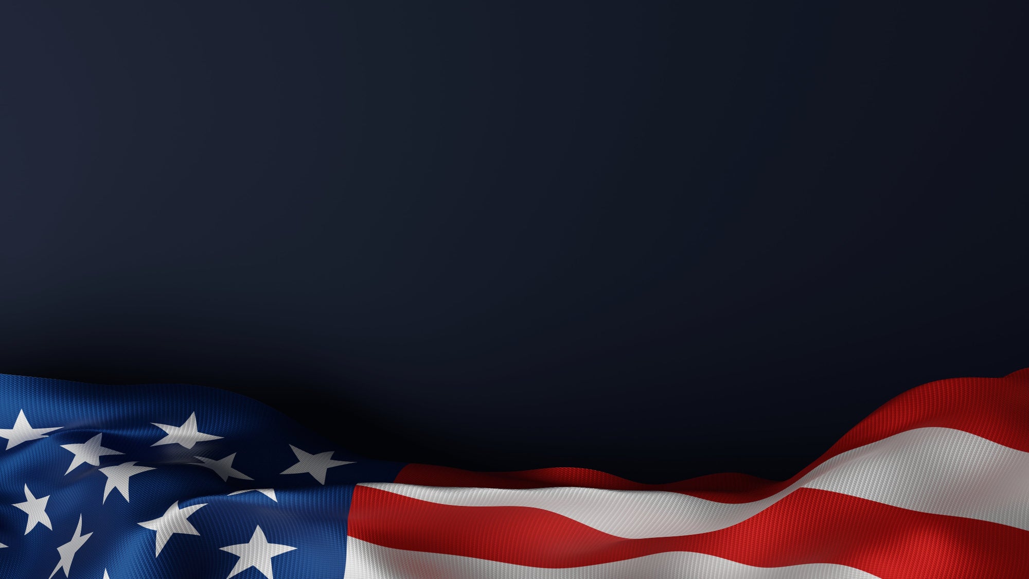 American flag on a dark background