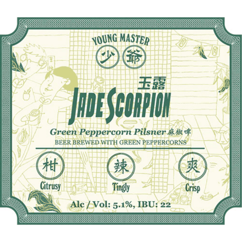 Young Master Jade Scorpion Green Peppercorn Pilsner 4pk
