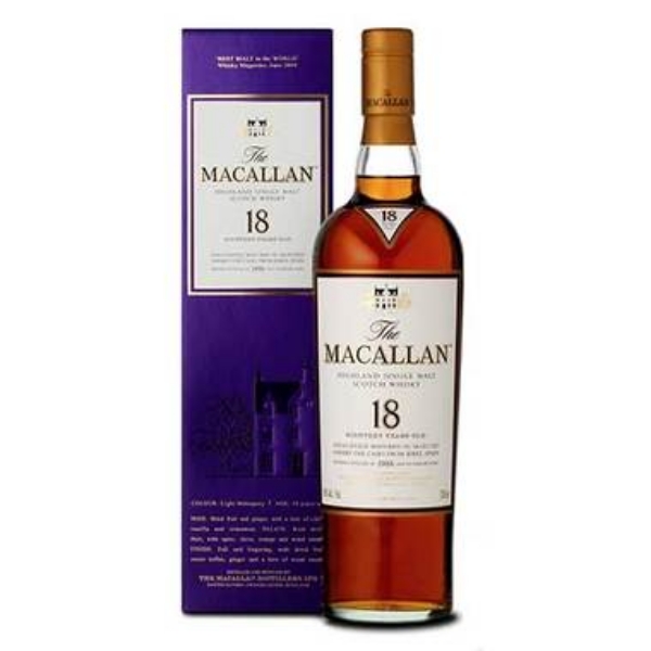 Picture of Macallan Sherry Cask 18 yr Single Malt Whiskey 750ml