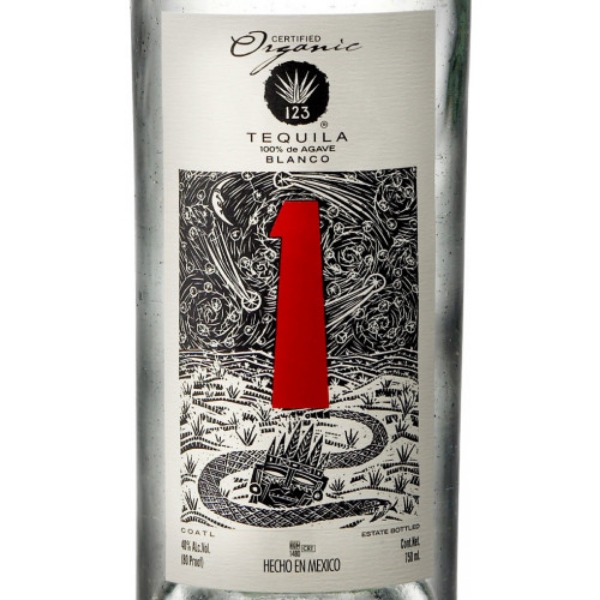 Picture of 123 Organic Blanco (Uno) Tequila 750ml