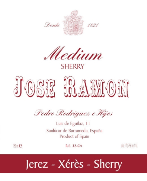 Picture of NV Pedro Rodriguez -  Jerez Jose Ramon Medium Sherry