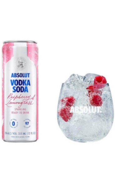 Picture of Absolut Vodka Raspberry & Lemongrass RTD cocktail