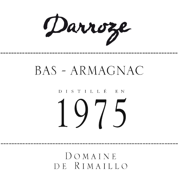 Picture of Francis Darroze 1975 Domaine de Rimaillo 44yr Bas - Armagnac 750ml
