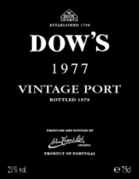 Picture of 1977 Dow's Porto Vintage Port