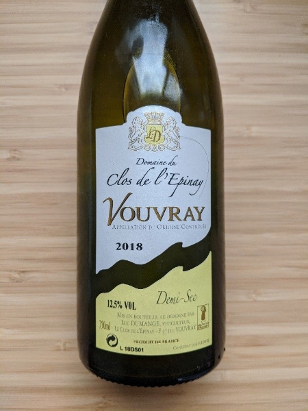 Picture of 2018 L'Epinay - Vouvray Demi-Sec