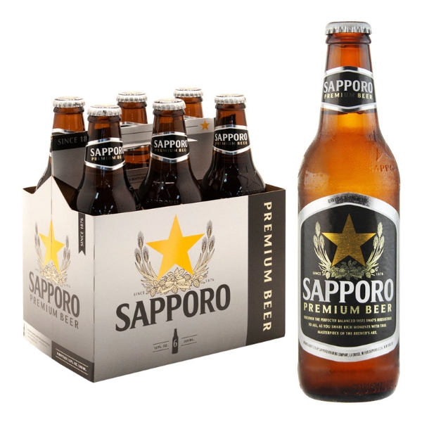 Sapporo - Rice Lager 6pk bottle