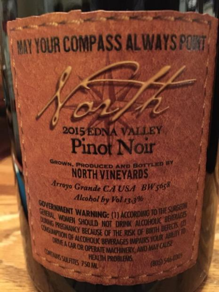 2015 North - Pinot Noir Central Coast North