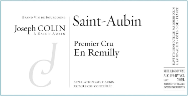 2019 Joseph Colin - St. Aubin Remilly