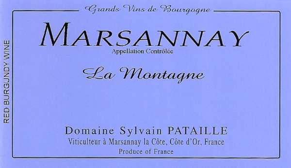 2019 Sylvain Pataille - Marsannay Montagne (pre arrival)