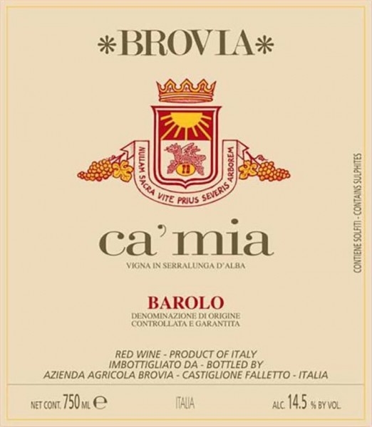 2017 Brovia - Barolo Ca Mia