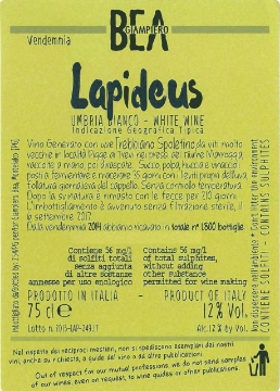 2018 Bea, Paolo - Trebbiano Spoletino Lapideus