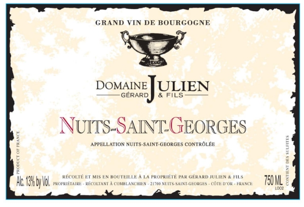 2020 Gerard Julien - Nuits St. Georges (pre arrival)